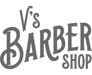 V's Barber Shop logo b&w